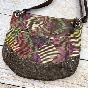 FOSSIL Canvas Purse Shoulder Bag Crossbody